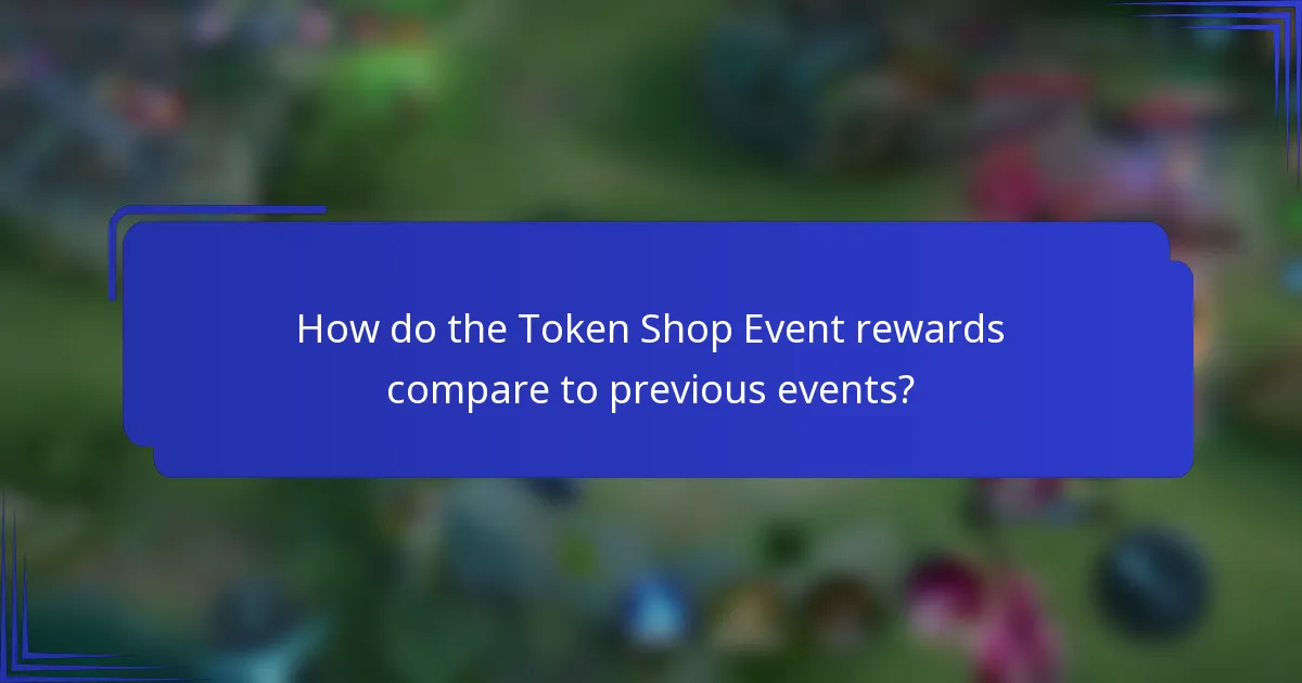 How do the Token Shop Event rewards compare to previous events?