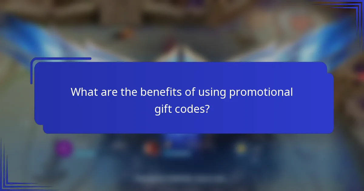 What are the benefits of using promotional gift codes?