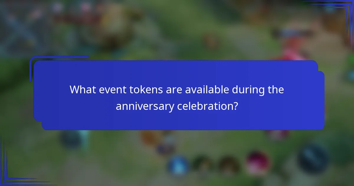 What event tokens are available during the anniversary celebration?