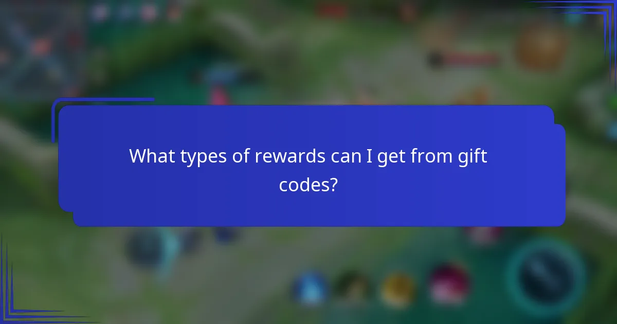 What types of rewards can I get from gift codes?